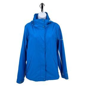 Columbia Sportswear Interchange Zip UP Jacket WMNS M Blue Hooded Hiking Outdoor